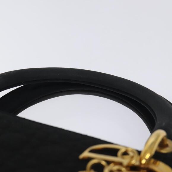 DIOR Canage Hand Bag Nylon Black Gold - Picture 8 of 12